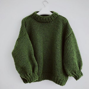 Handmade Knitted Sweater – Custom Size – Many Color Options