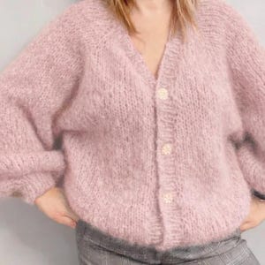 Handmade Natural Yarn Cardigan | Hand Knitted Cardigan | Slow Fashion | Natural Fibers Sweater